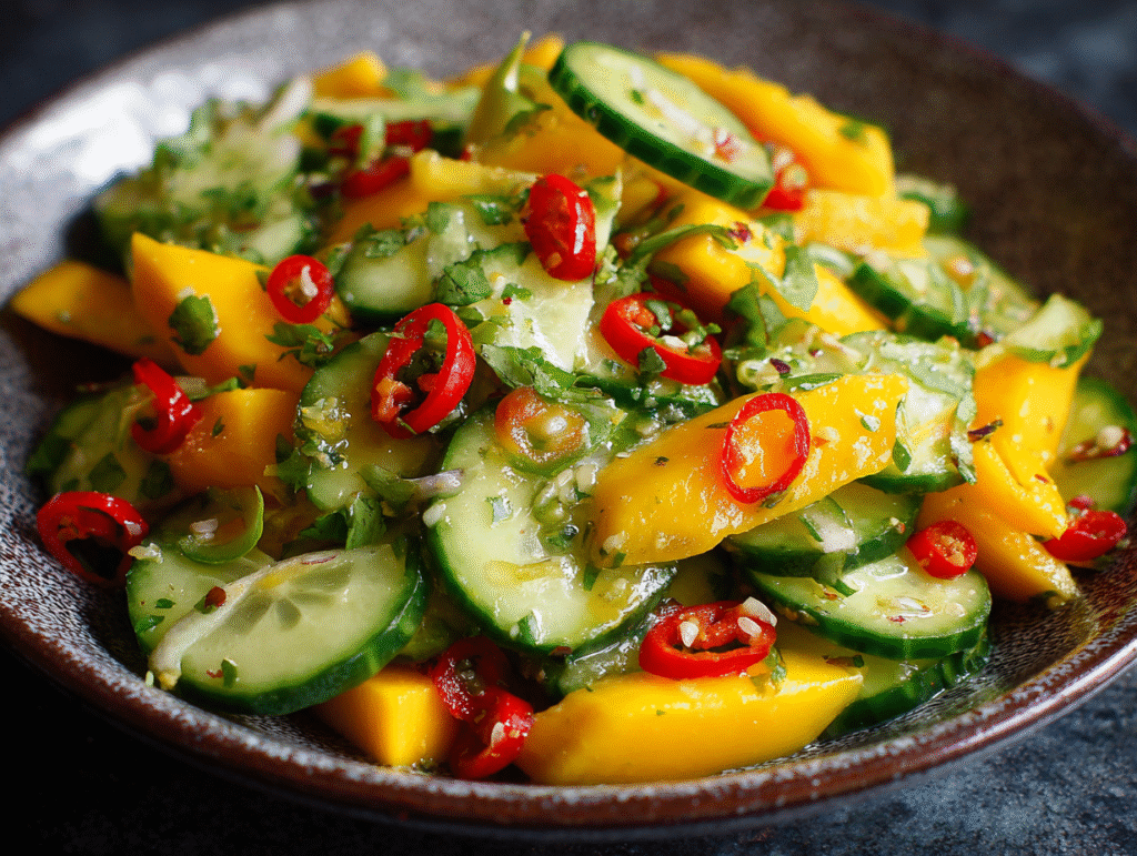 Mango Cucumber & Chili Salad with Fresh Lime