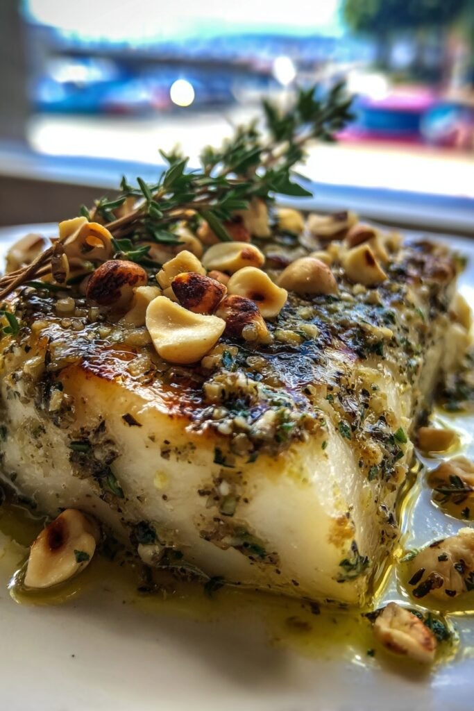 Queso Panela with Roasted Garlic Oil, Oregano, and Crushed Hazelnuts