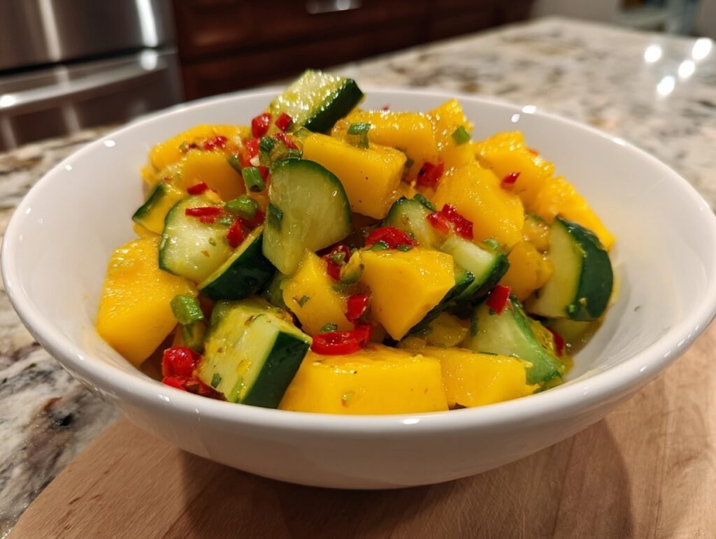 Mango Cucumber & Chili Salad with Fresh Lime