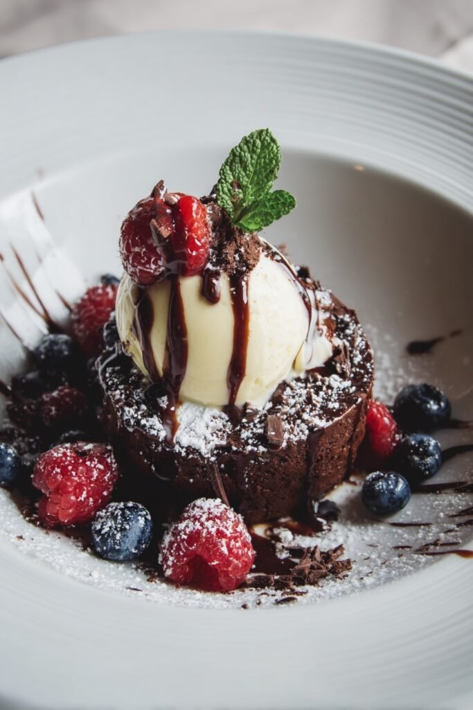 Side Dishe : scoop of vanilla bean ice cream