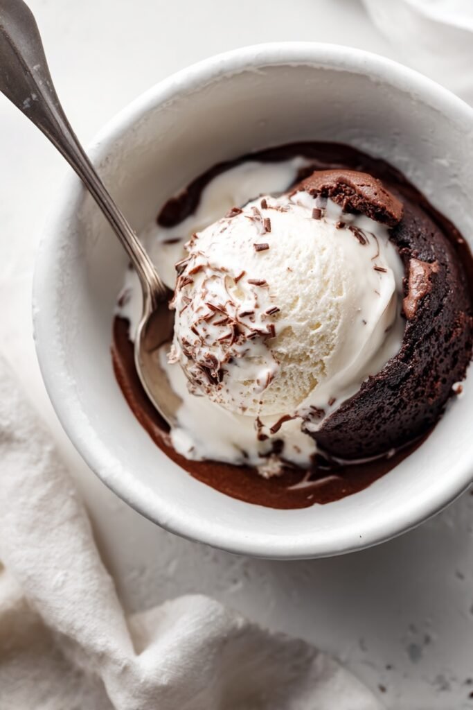 Side Dishes: scoop of vanilla bean ice cream