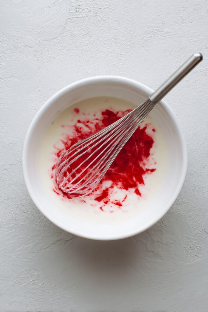 Combine Wet Ingredients for Your Red Velvet Layer Cake