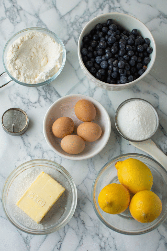 Lemon Blueberry Drizzle Cake Ingredients