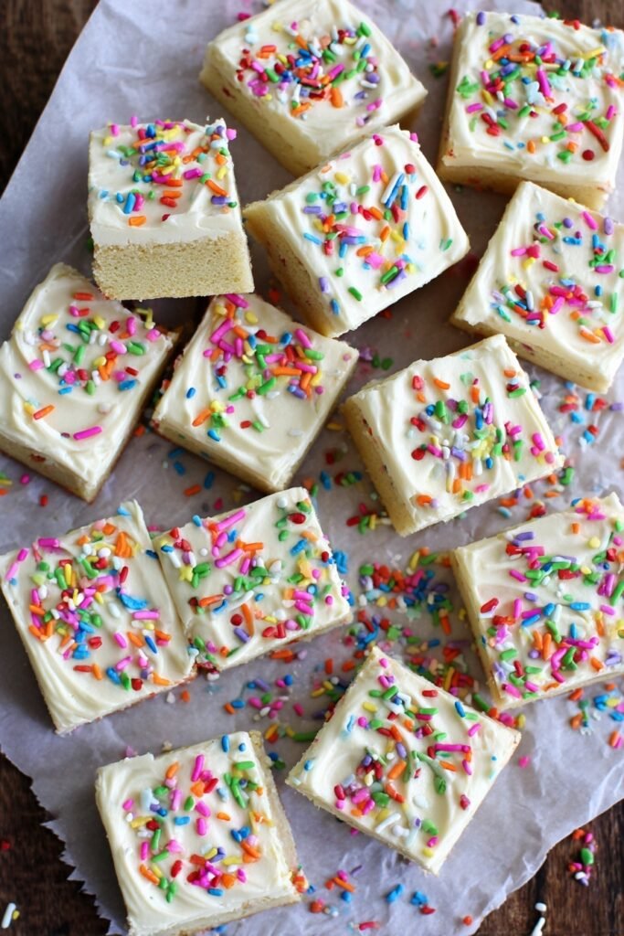 Sugar Cookie Bars with Buttercream Sprinkles
