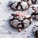 Peppermint Chocolate Crinkle Cookies