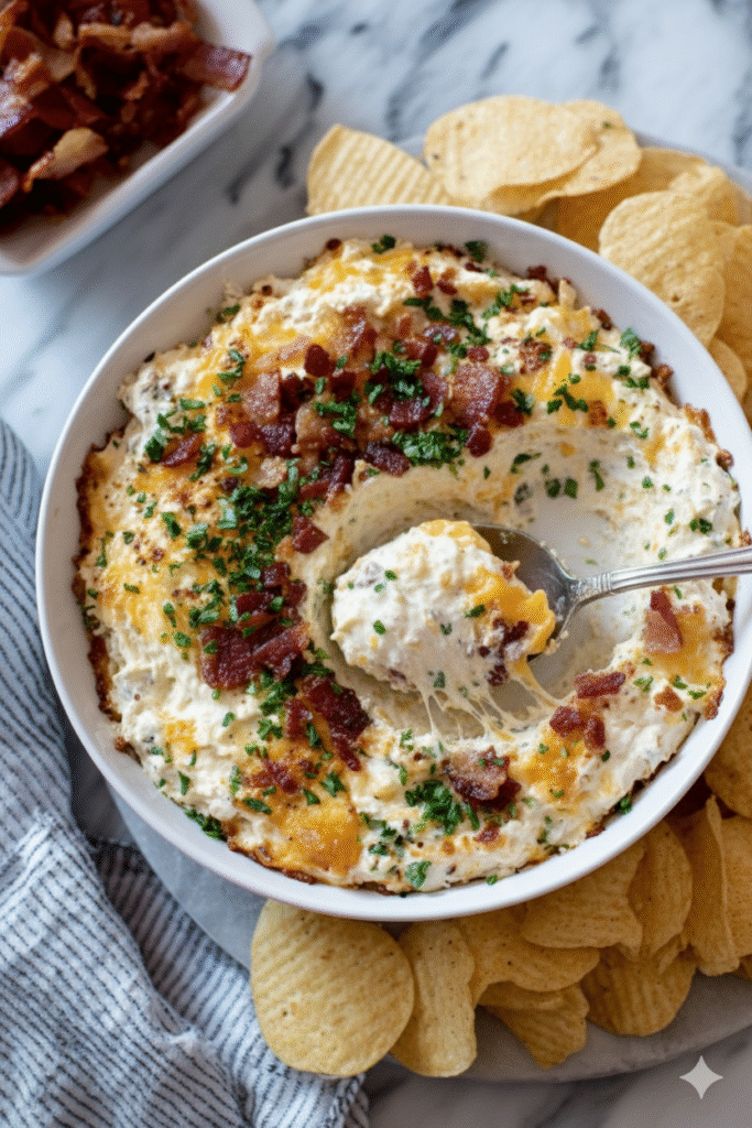 Bacon Cheddar Ranch Dip truly is a lifesaver