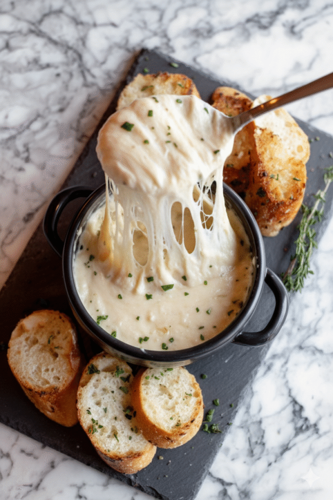 Caramelized Onion & Gruyère Fondue Dip