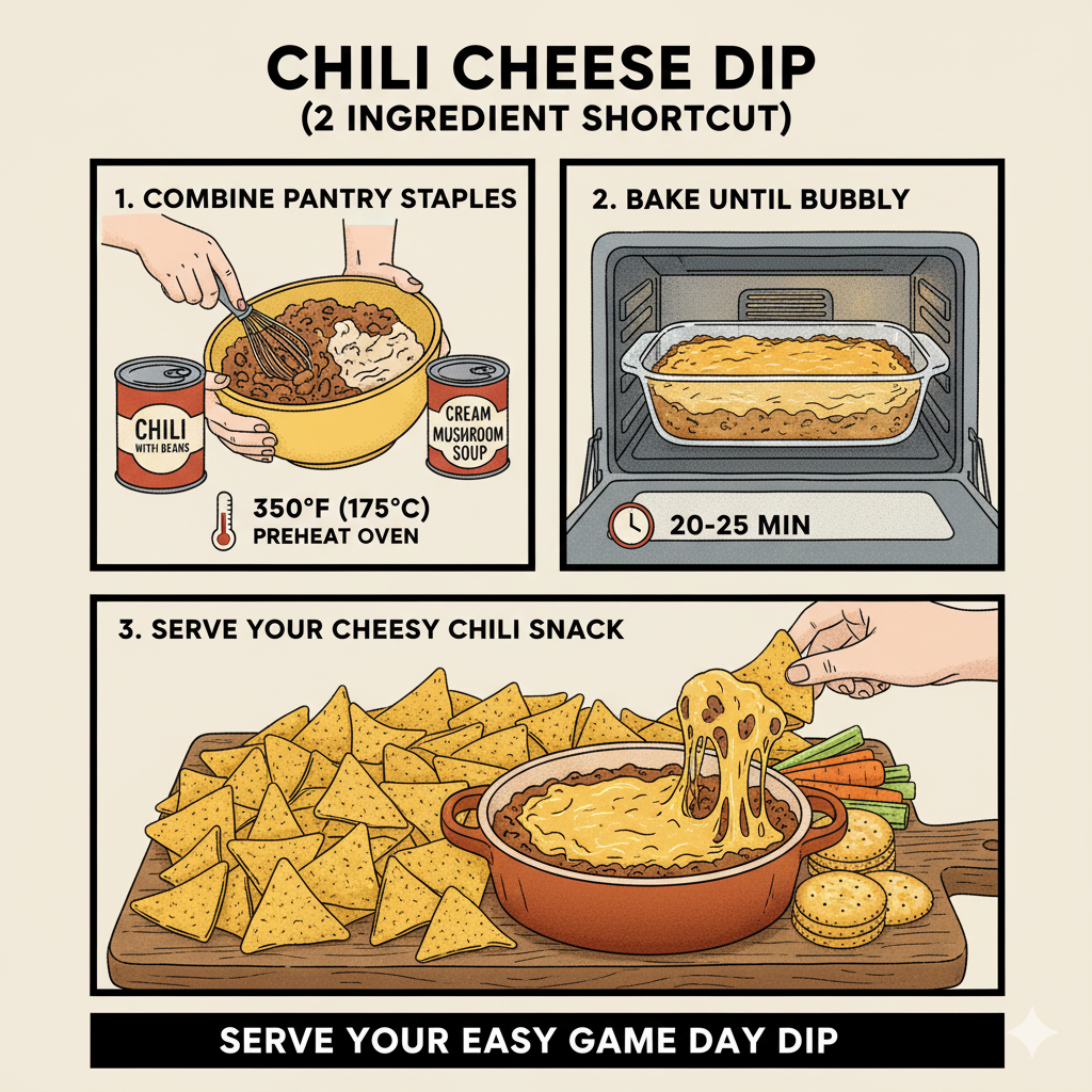 How to Make Chili Cheese Dip (2 Ingredient Shortcut)