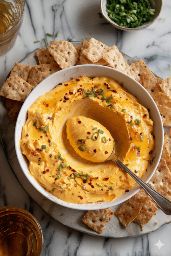 Habanero Mango Cream Cheese Dip inside