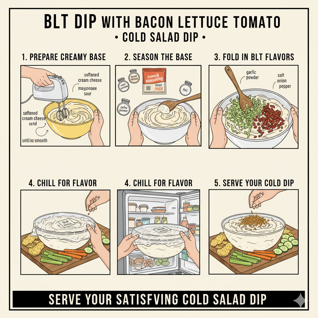 How to Make BLT Dip with Bacon, Lettuce & Tomato (Cold)