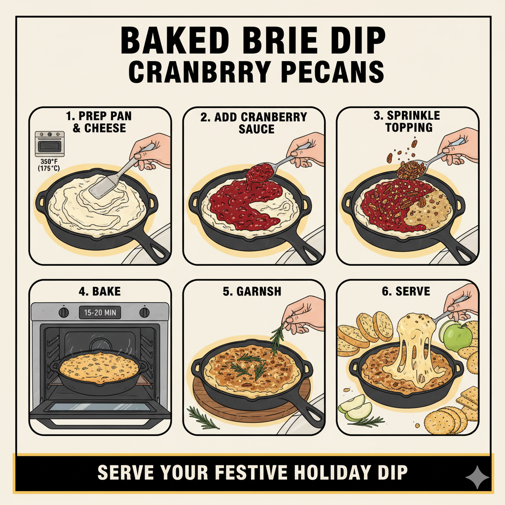 How to Make Baked Brie Dip Cranberry Pecans Recipe