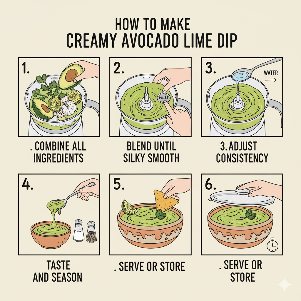 How to Make Creamy Avocado Lime Dip (No Cook)