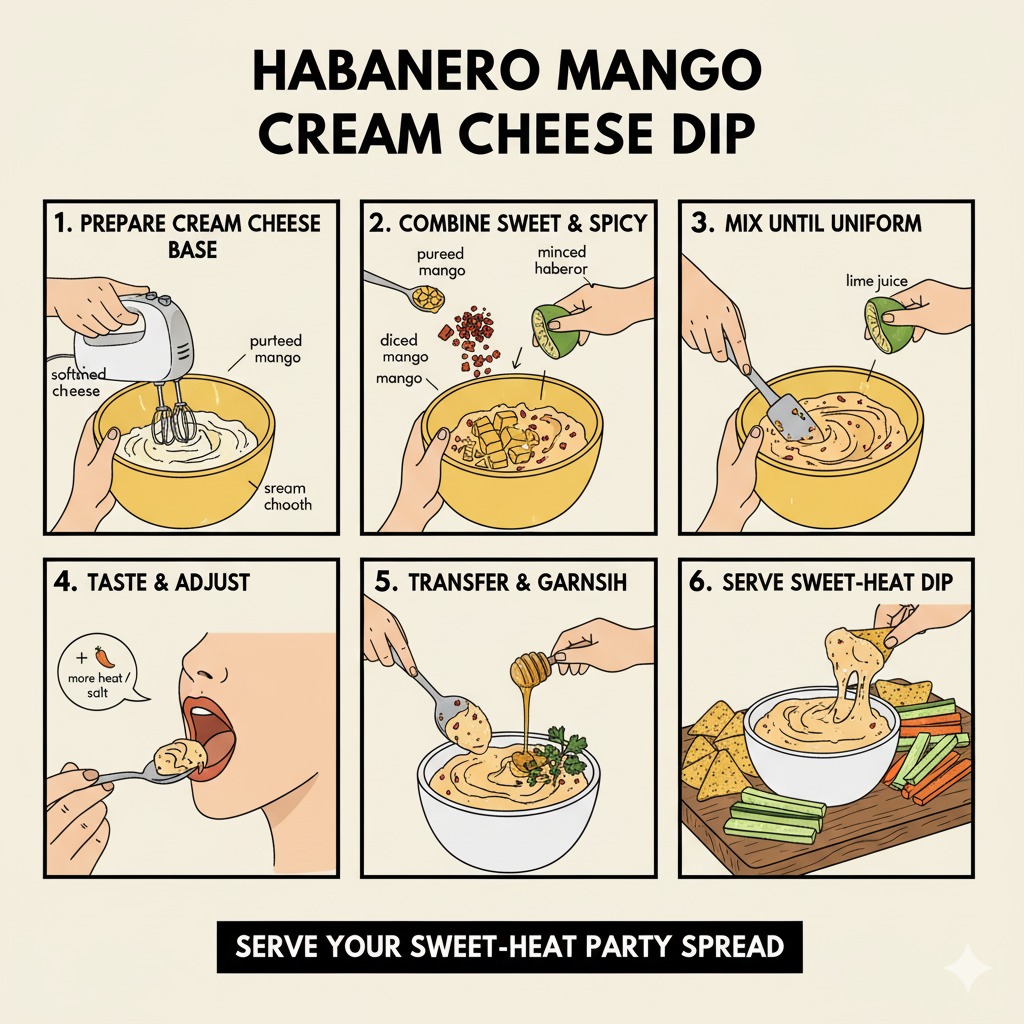 How to Make Habanero Mango Cream Cheese Dip (Sweet-Heat)
