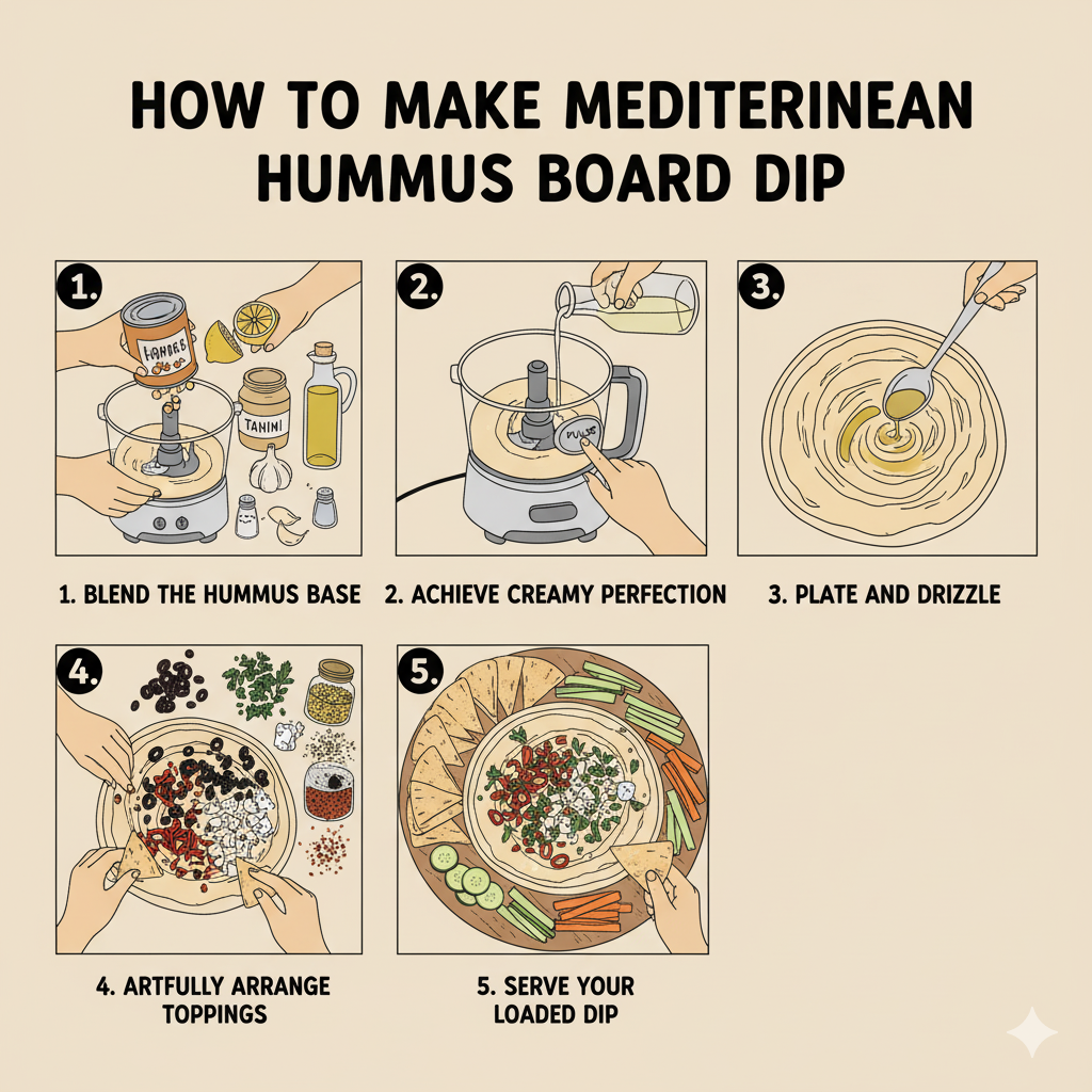 How to Make Mediterranean Hummus Board Dip