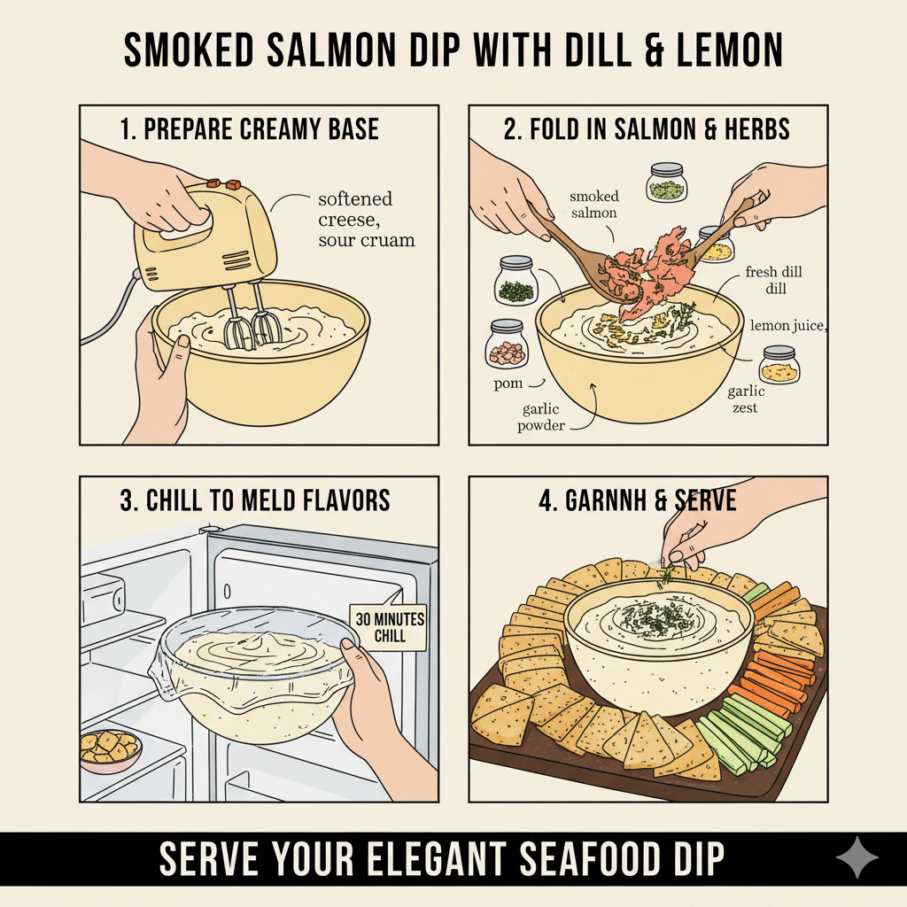 How to Make Smoked Salmon Dip with Dill & Lemon