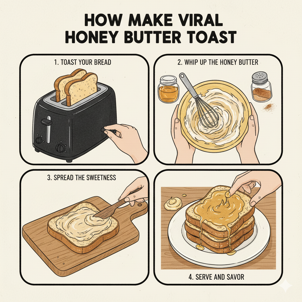 How to Make Viral Honey Butter Toast