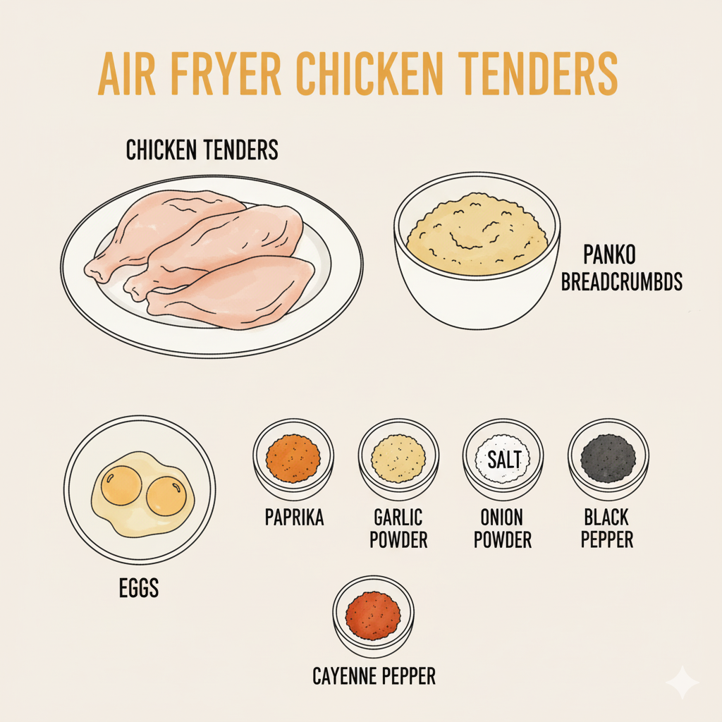 Ingredients You’ll Need for Air Fryer Chicken Tenders