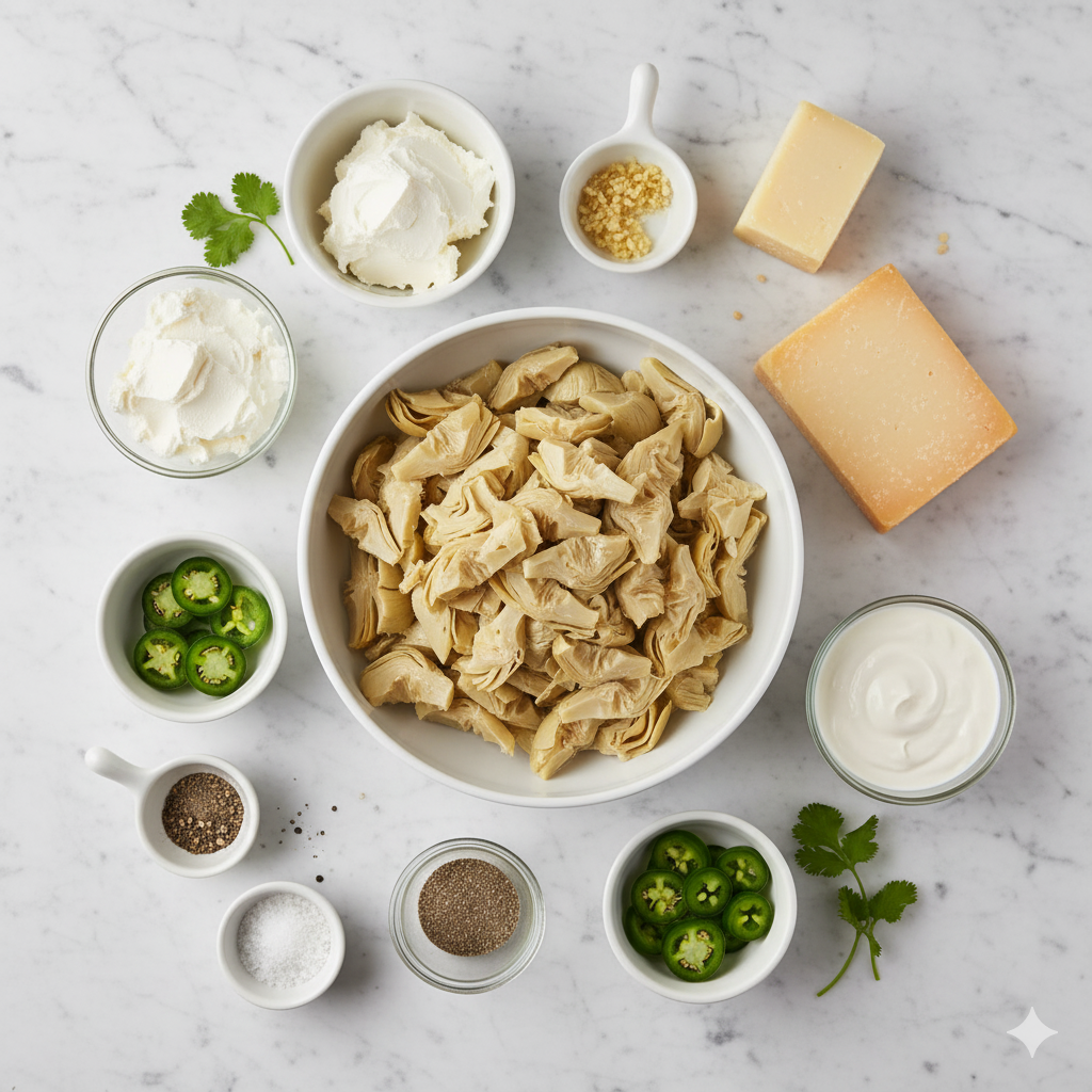 Ingredients You’ll Need for Artichoke Jalapeño Dip