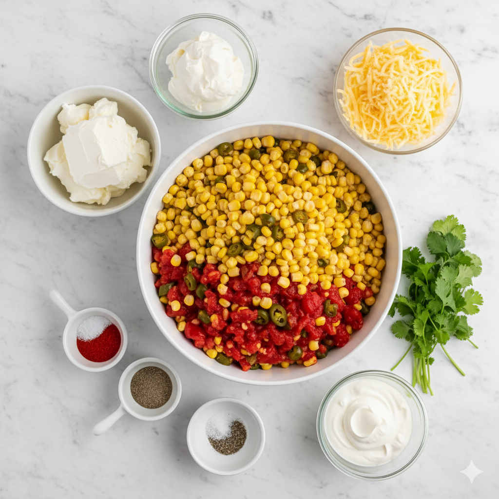 Ingredients You’ll Need for Baked Pepper Jack Corn Dip