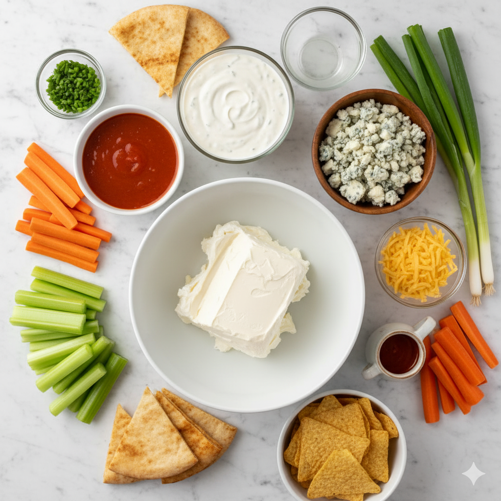 Ingredients You’ll Need for Buffalo Blue Cheese Dip