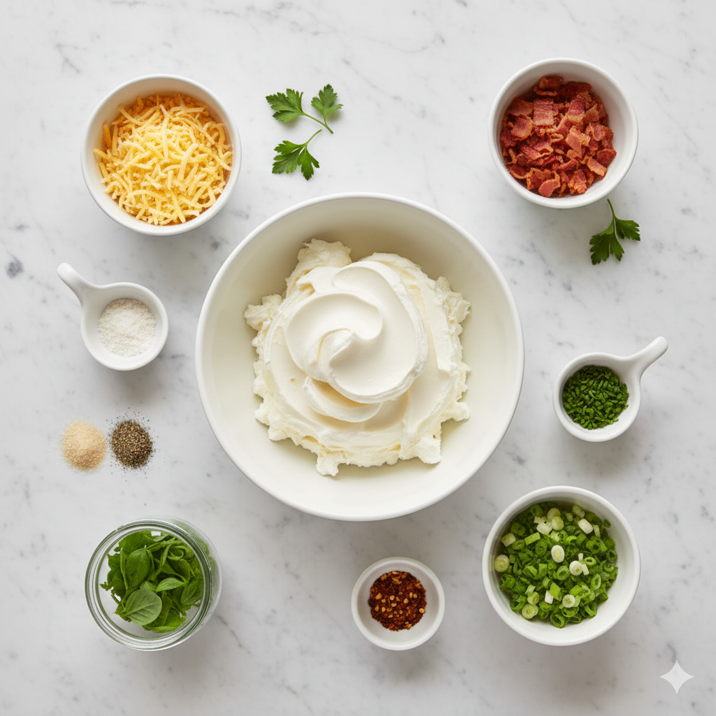 Ingredients You’ll Need for Loaded Baked Potato Dip