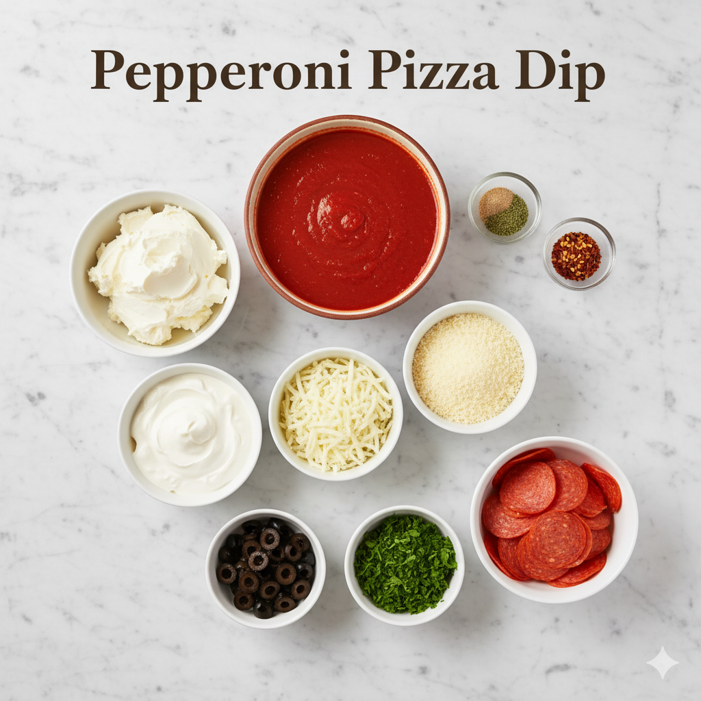 Ingredients You’ll Need for Pepperoni Pizza Dip