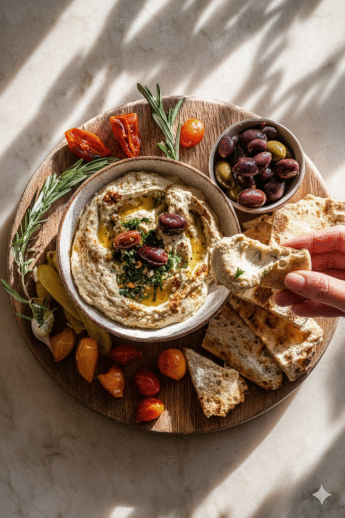 Mediterranean Hummus Board Dip