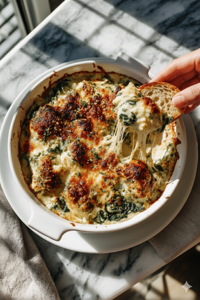 Spinach Parmesan Alfredo Dip