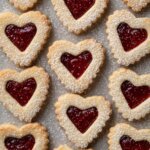 Linzer Cookies with Raspberry Jam Hearts