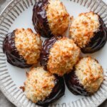 Chocolate-Dipped Coconut Macaroons