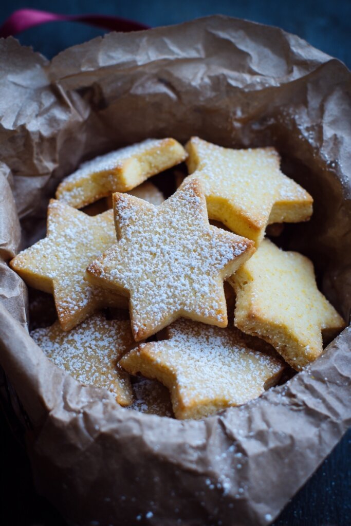 Orange Cardamom Shortbread Stars
