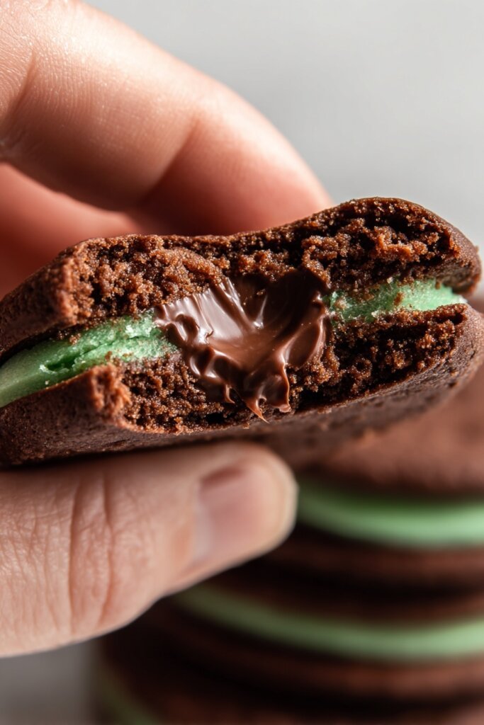 Chocolate Mint Sandwich Cookies