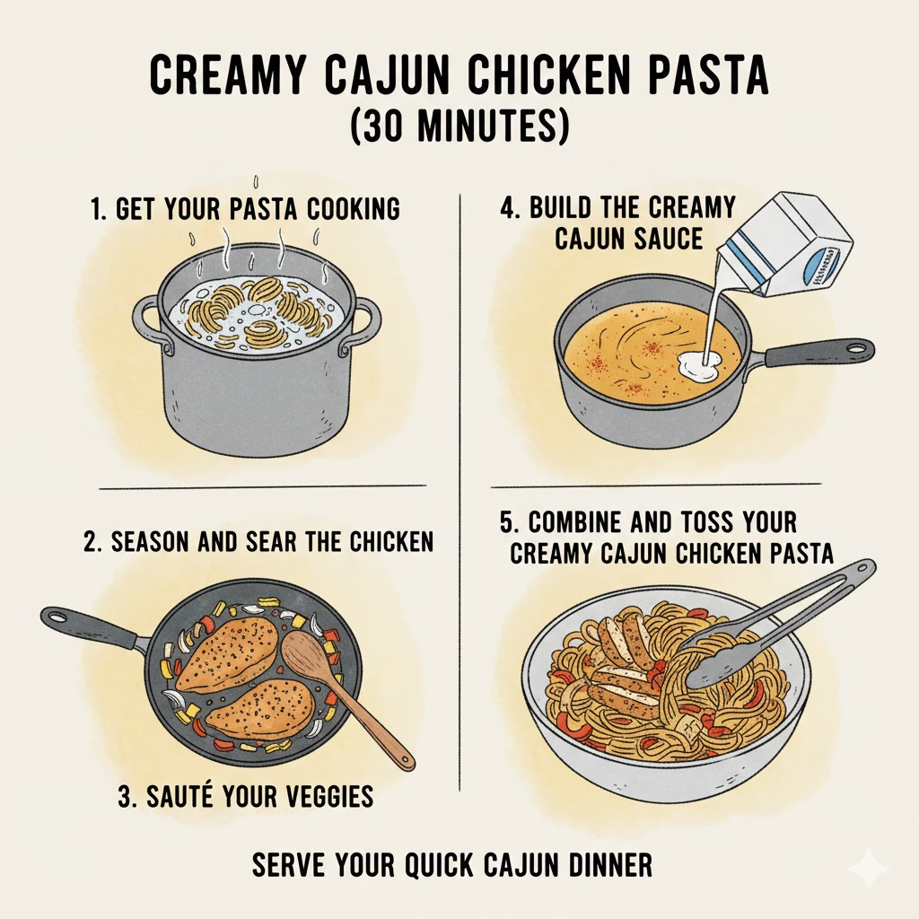 Creamy Cajun Chicken Pasta