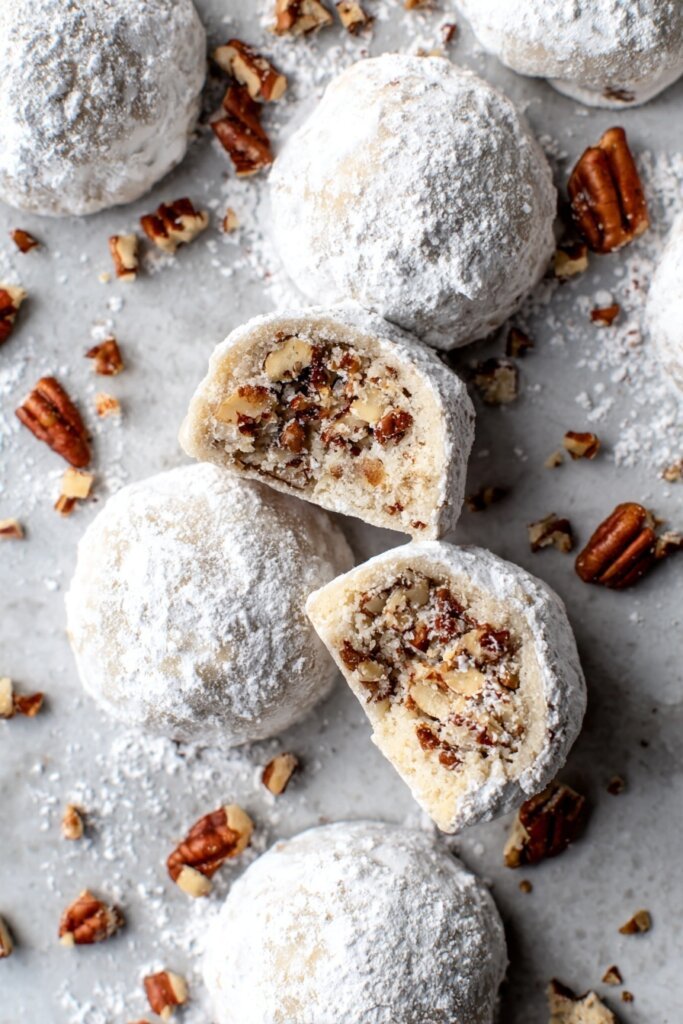 Snowball Cookies with Toasted Pecans