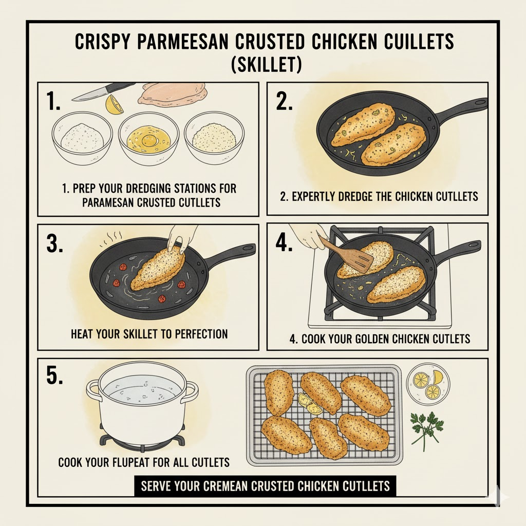 Crispy Parmesan Crusted Chicken Cutlets
