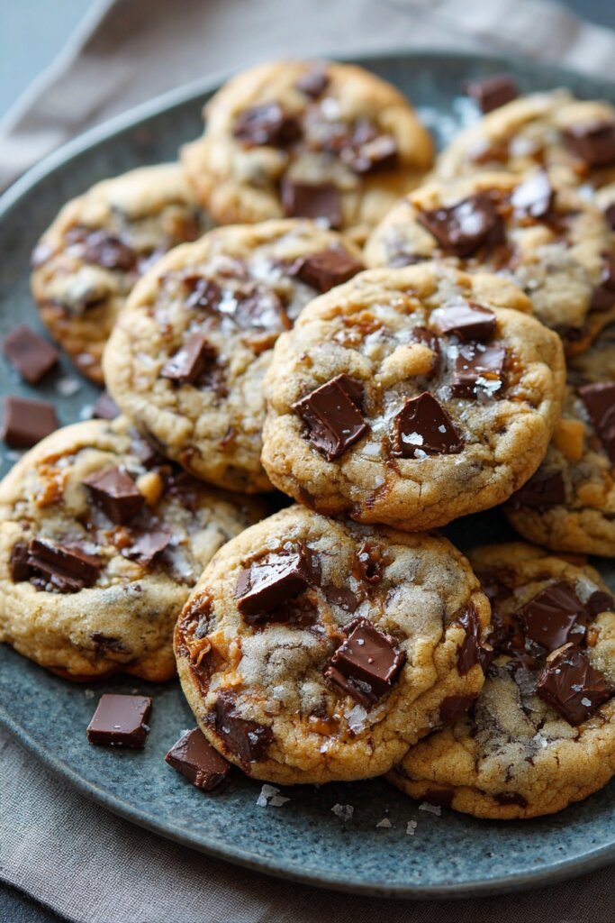 Chewy Toffee Chocolate Chunk Cookies