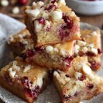 White Chocolate Cranberry Blondies
