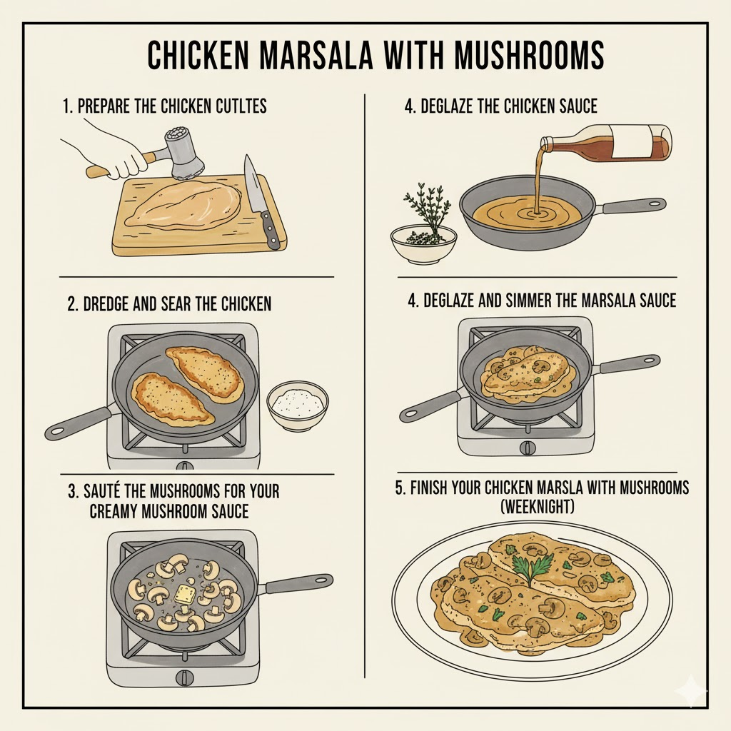 Chicken Marsala with Mushrooms