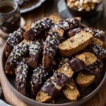 Chocolate Dipped Gingerbread Biscotti