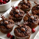 Double Chocolate Chip Reindeer Muffins