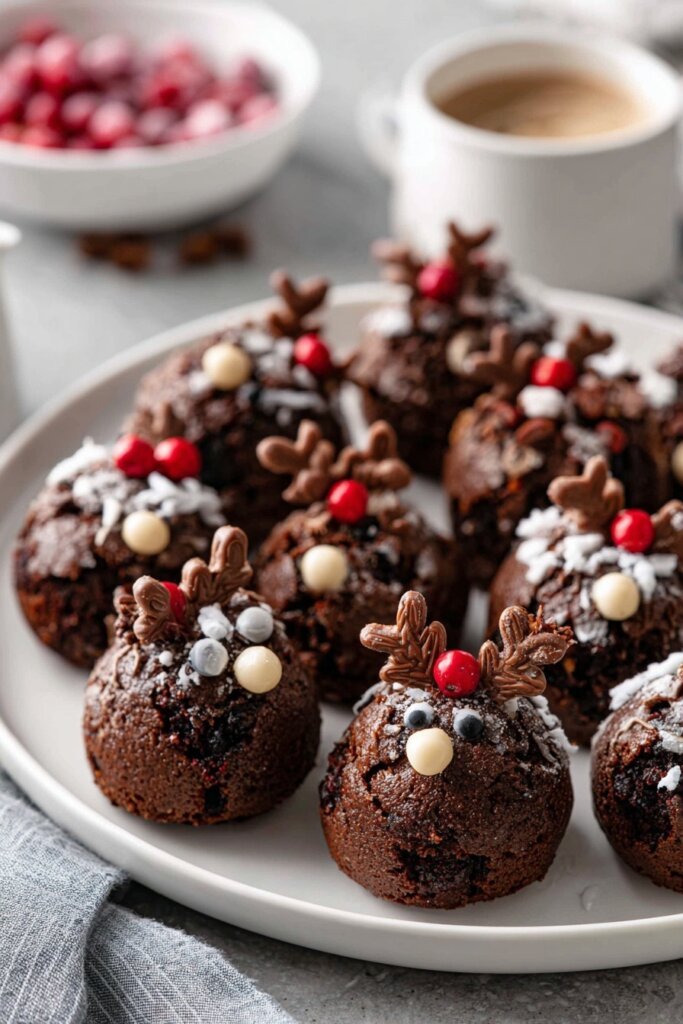 Reindeer Brownie Bites