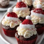 Santa Hat Cupcakes