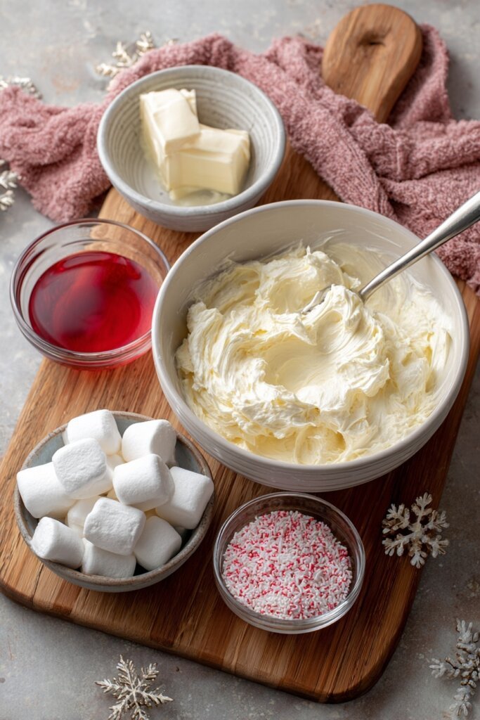 Santa Hat Cupcakes ingredients