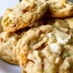 White Chocolate Dipped Chewy Maple Cookies