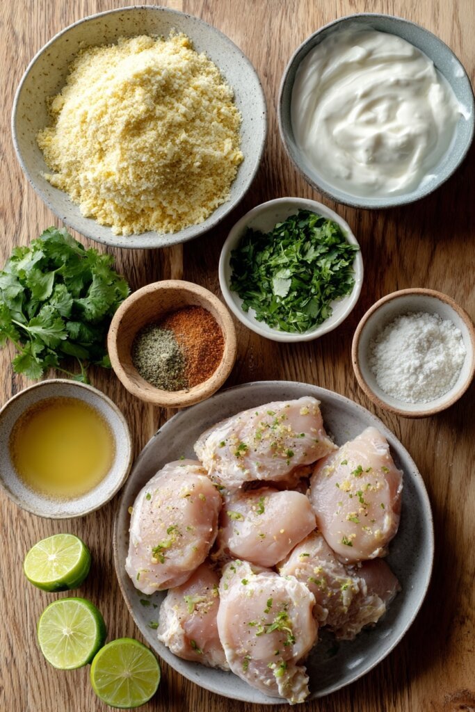 Tortilla Crusted Chicken with Lime Crema Ingredients