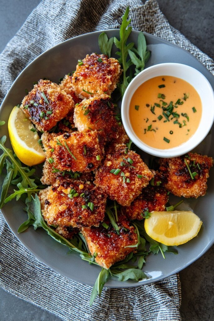 Crispy Bang Bang Salmon Bites