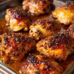 Honey Garlic Chicken Thighs with Roasted Potatoes