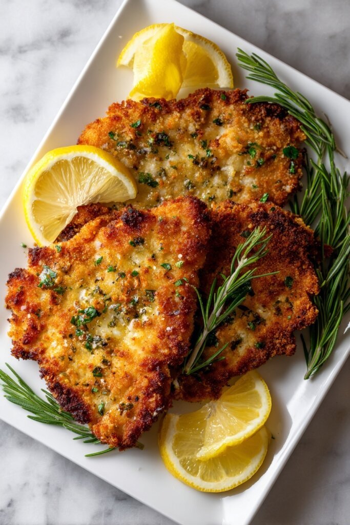 Crispy Parmesan Crusted Chicken Cutlets