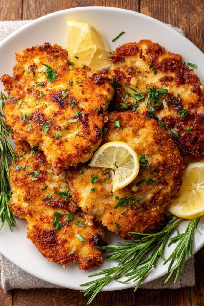 Crispy Parmesan Crusted Chicken Cutlets