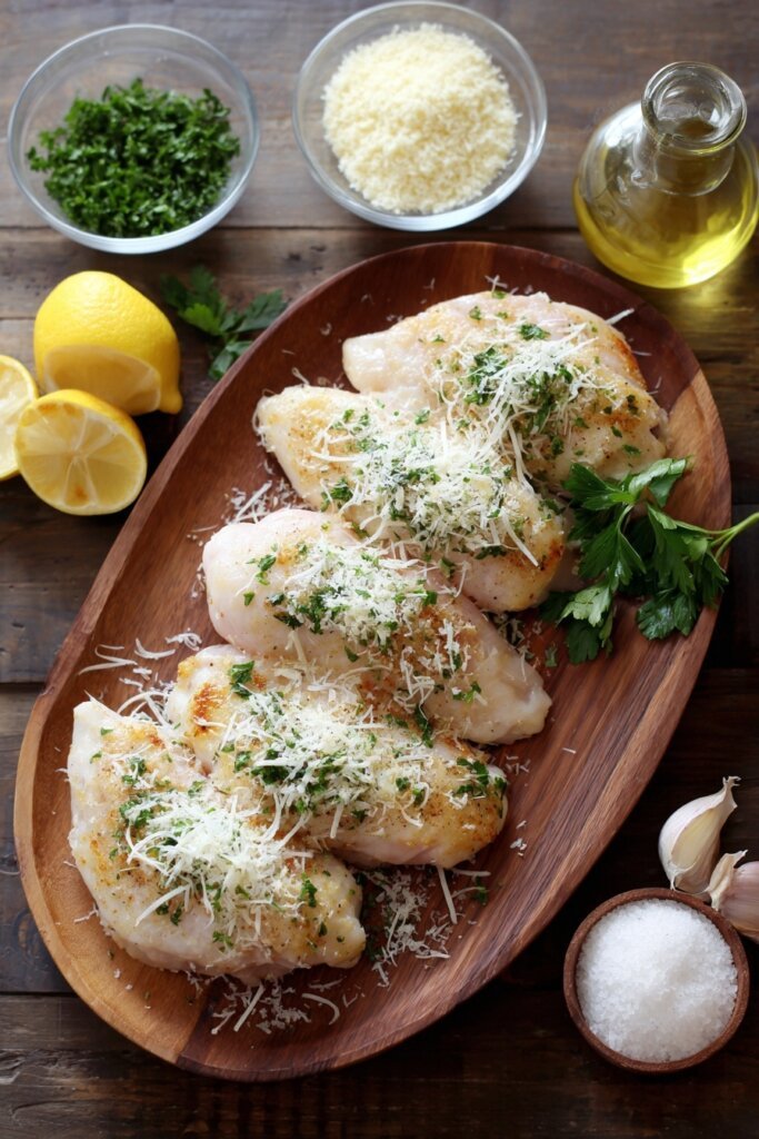 Crispy Parmesan Crusted Chicken Cutlets